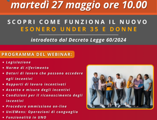 Webinar Esonero Under 35 e Donne