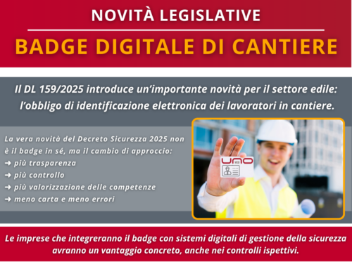 Badge digitale di cantiere